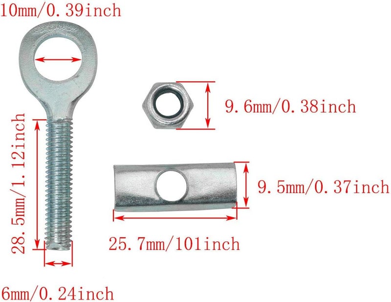 TAODAN 2PCS Bicycle Chain Adjuster Adjustable Chain Buckle Bicycle Wheel Fixing Button Zipper Chain Tensioner Chain Adjuster Suitable for Dead Fly Bicycles Folding Bicycles and Mountain Bikes - Image 4